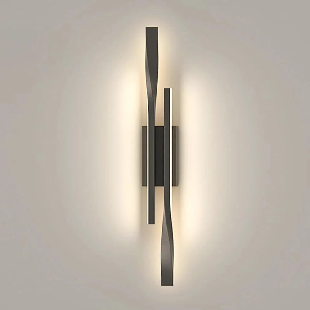 Applique Murale LED Noire Minimaliste 16 W — TRAIT