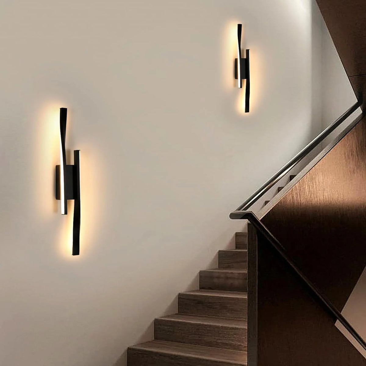 Applique Murale LED Noire Minimaliste 16 W — TRAIT