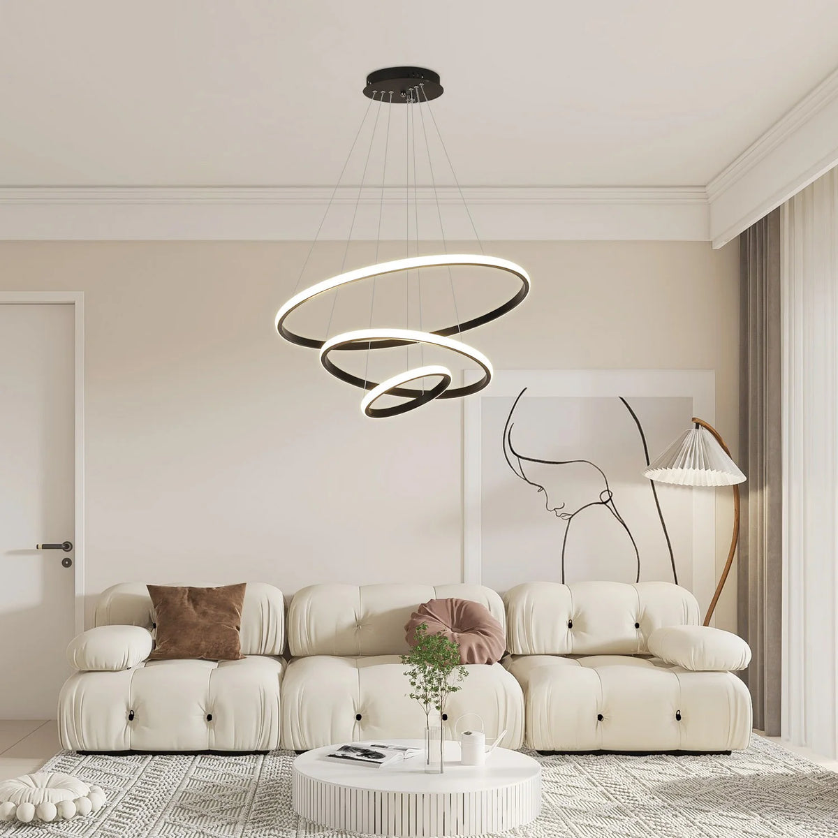 Suspension LED 3 Anneaux Hauteur Réglable — ANNEAU