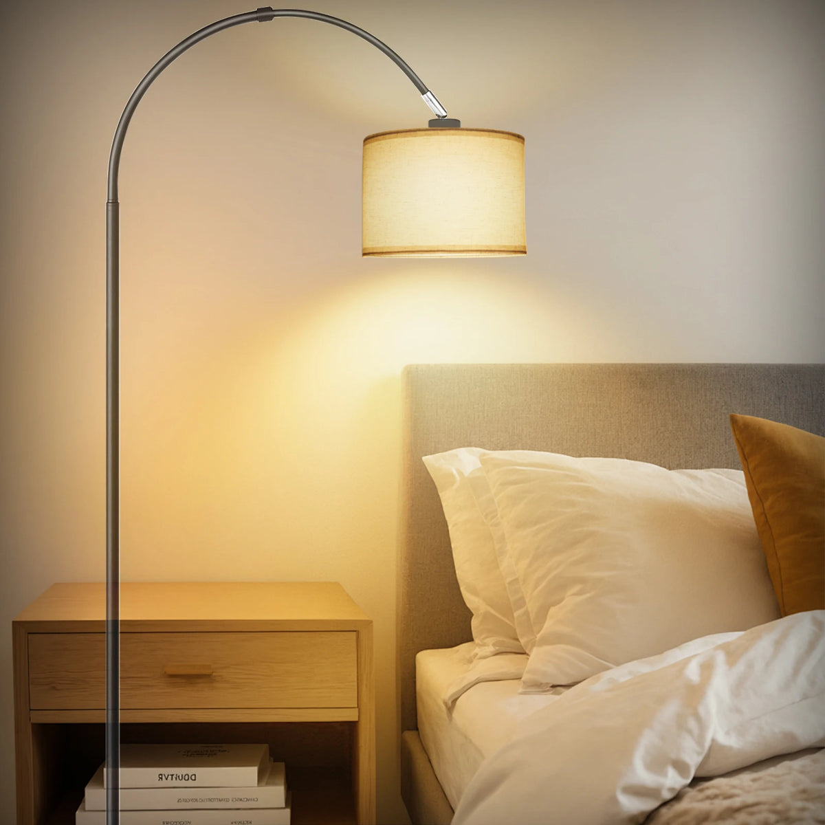 Lampadaire Liseuse Lin Orientable Ampoule Incluse — CANNE