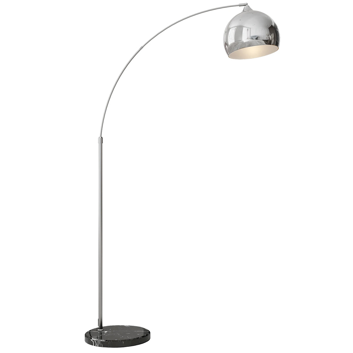 Lampadaire Arc Métal Base Marbre 180 cm — ARCADE