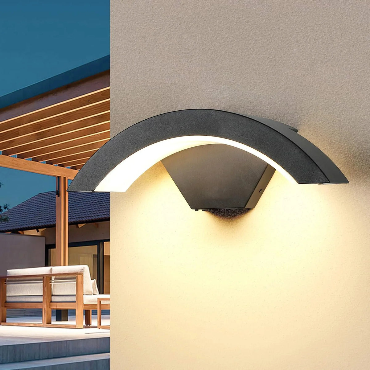 Applique Murale Extérieure LED 24 W Noire — REMPART