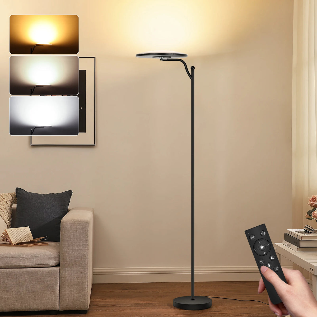 Lampadaire LED Dimmable Télécommande Liseuse — LISEUSE