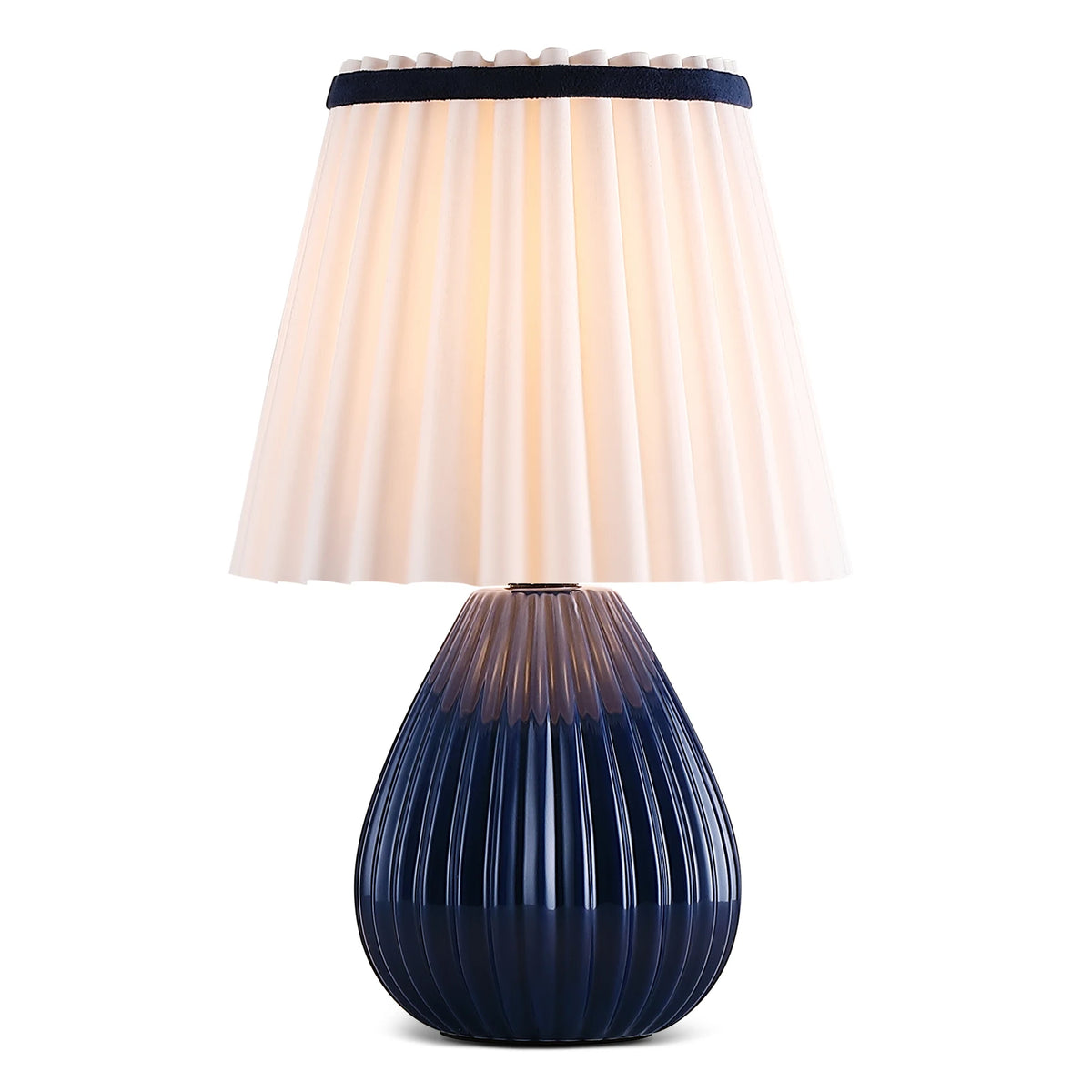 Lampe à Poser Céramique Abat-Jour Plissé E14 — PLISSÉ