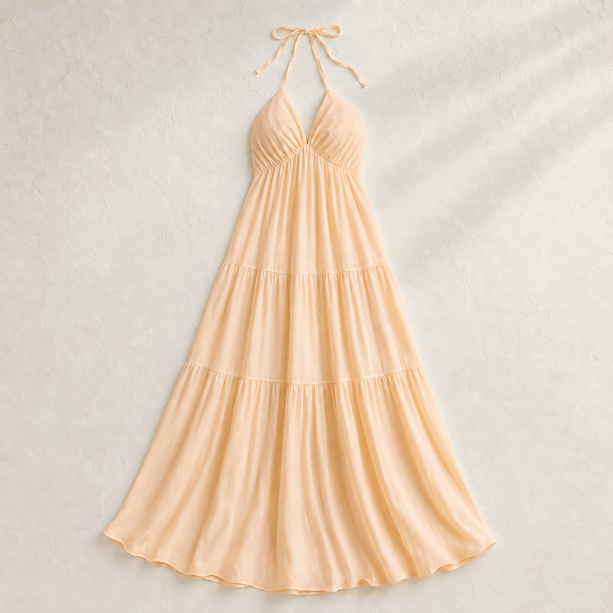 Robe longue Élise abricot