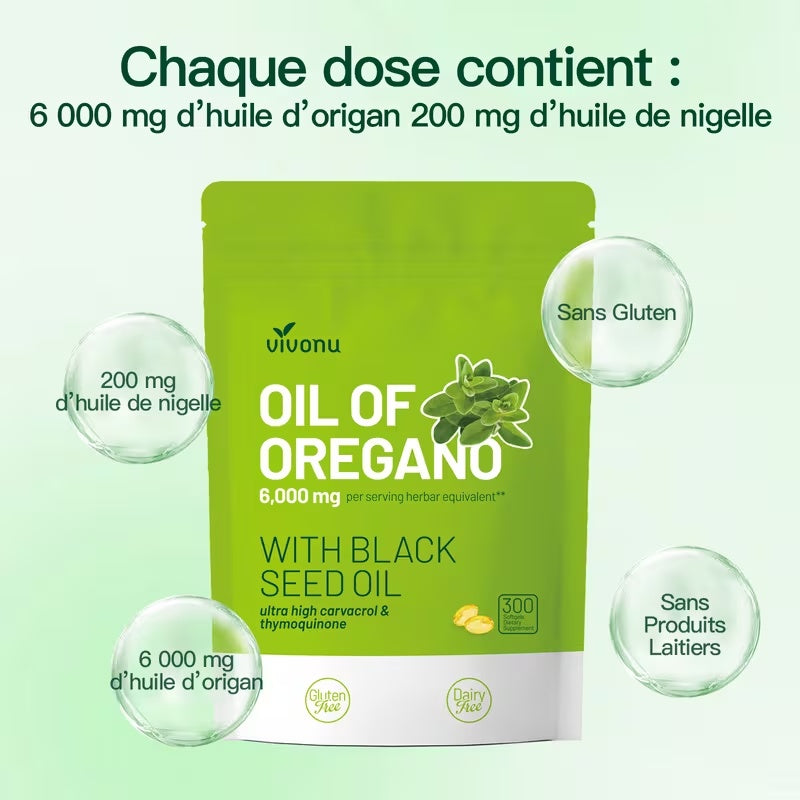 Dosage par portion d’huile d’origan et d’huile de nigelle