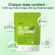 Dosage par portion d’huile d’origan et d’huile de nigelle