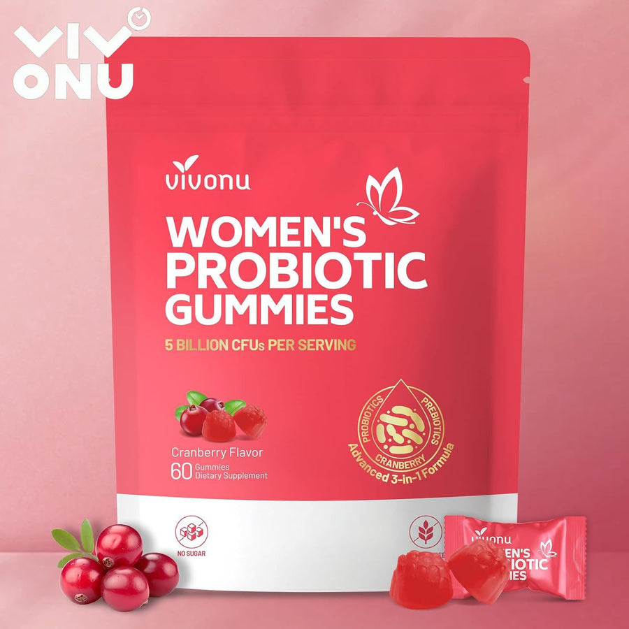 Probiotique pour femmes avec canneberge et prébiotiques, 60 gélules