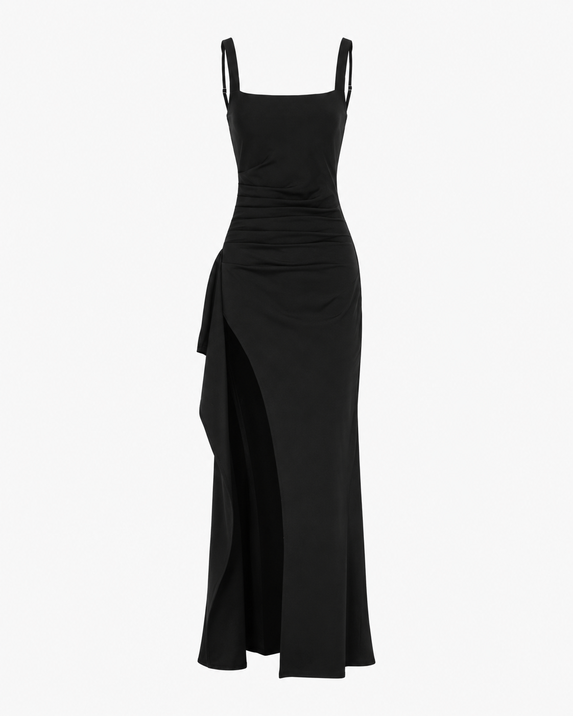 Packshot robe longue noire Éclipse