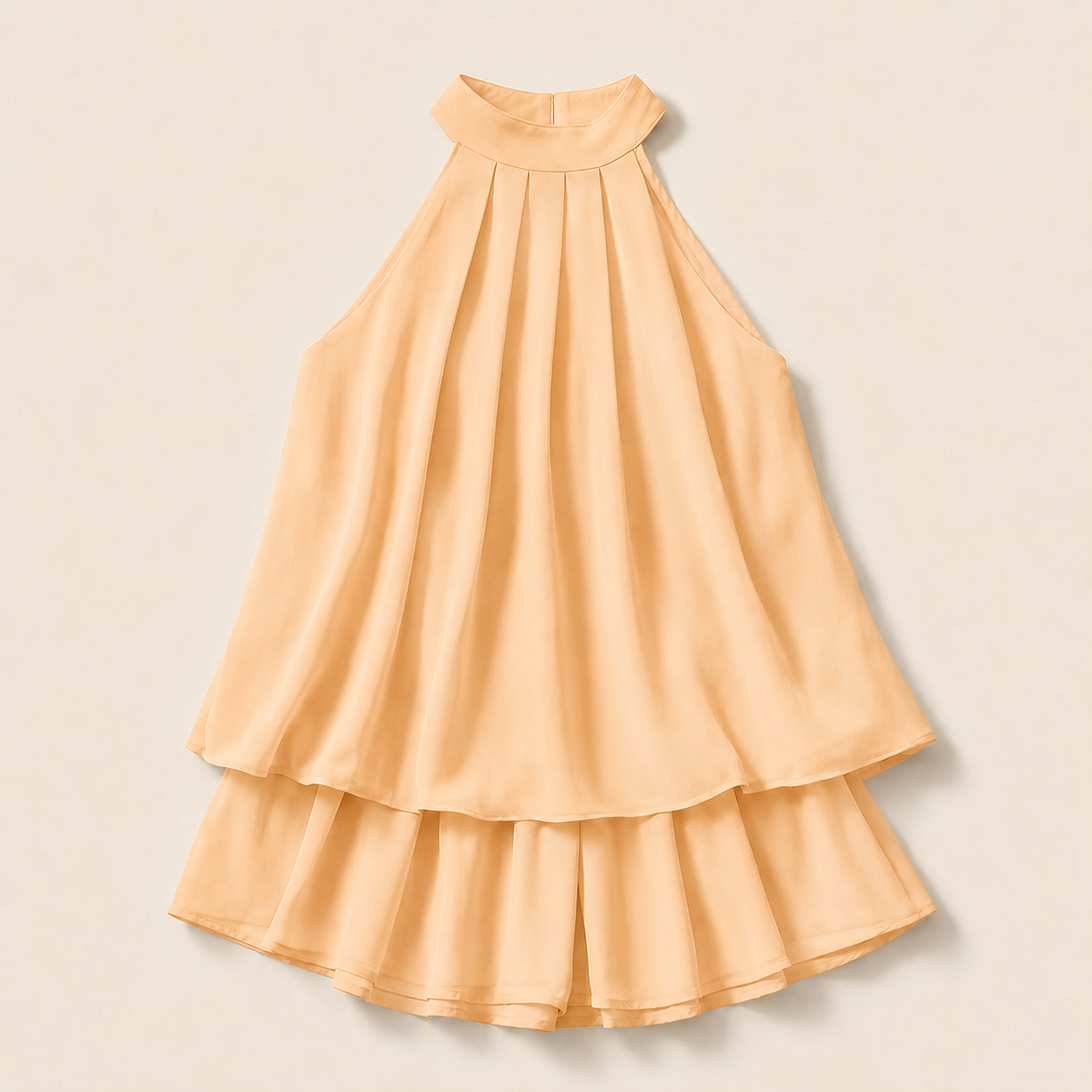 Robe courte Solène abricot