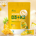 Vitamine D3 10000 UI et K2 MK7 200 mcg, 60 gélules