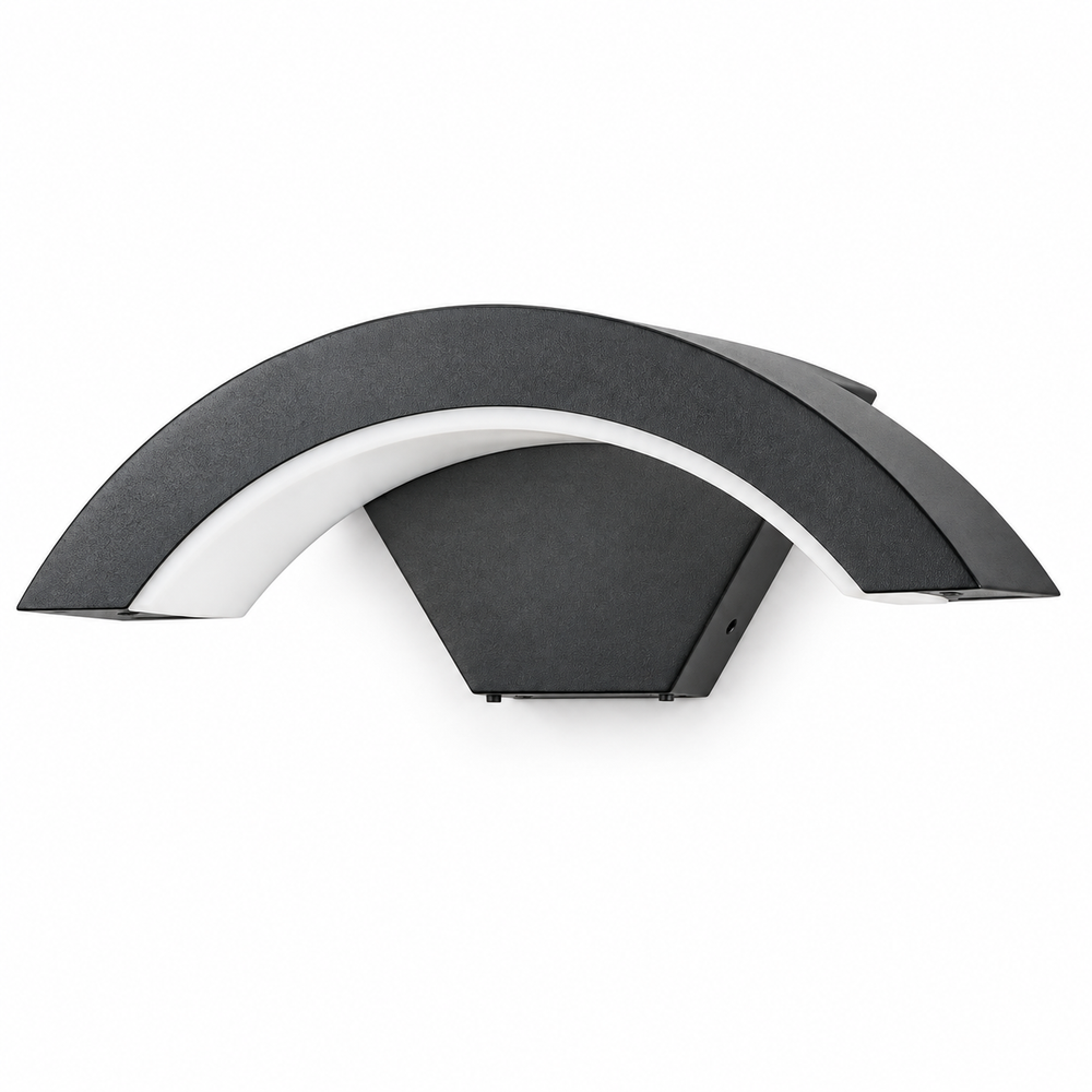 Applique Murale Extérieure LED 24 W Noire — REMPART — packshot sur fond blanc