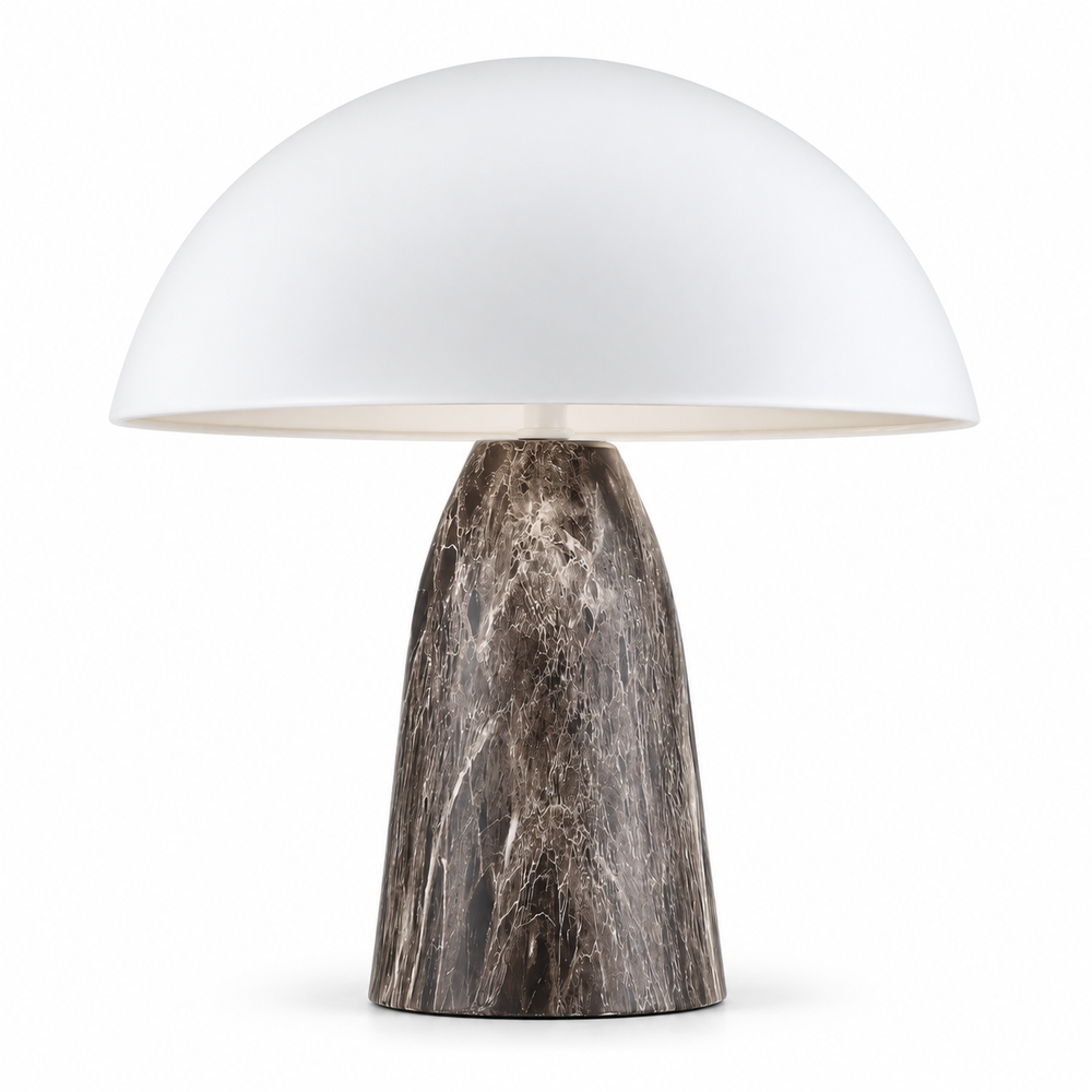 Lampe à Poser Dôme Métal Effet Marbre E14 — COUPOLE — packshot sur fond blanc