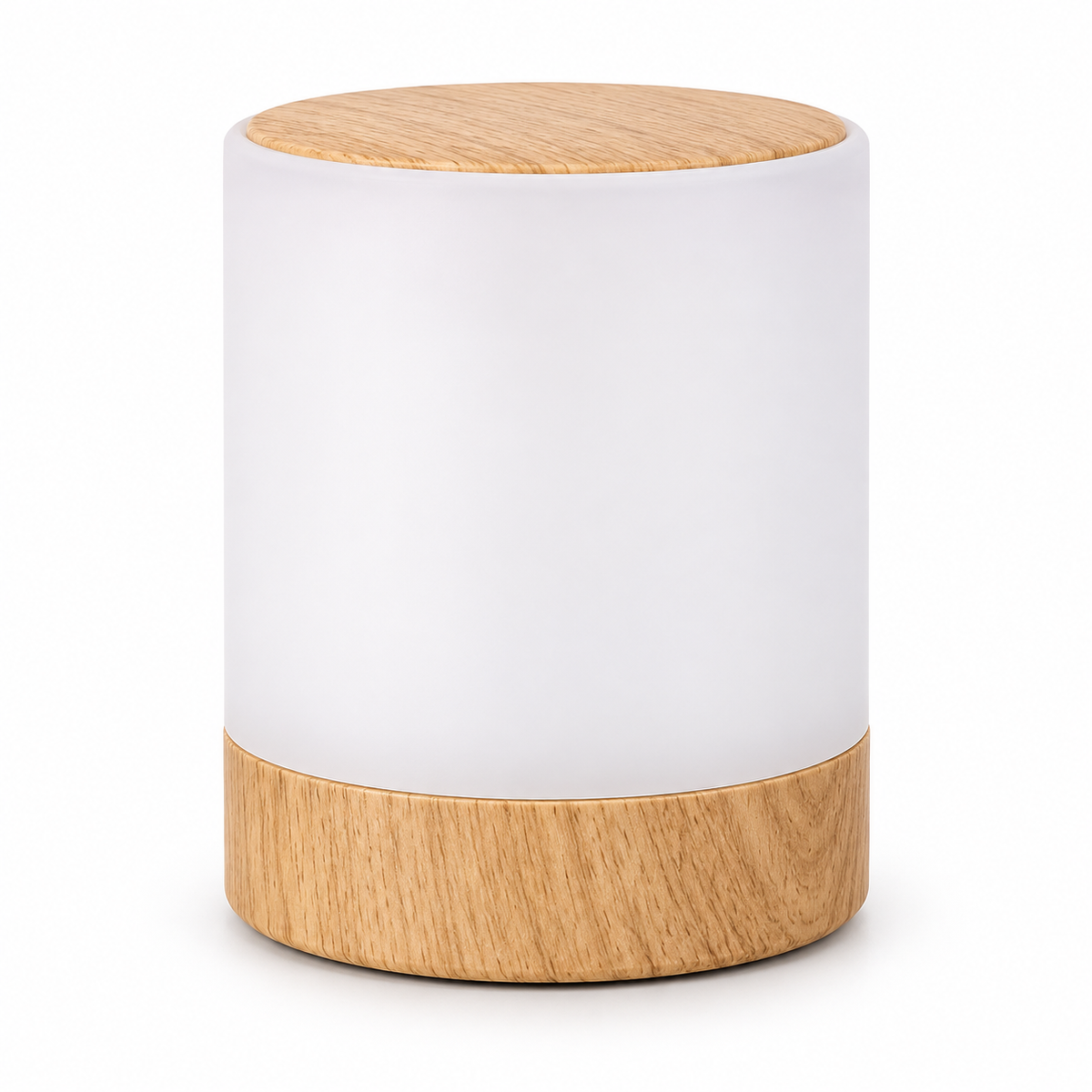 Lampe de Chevet Sans Fil Rechargeable RGB Bois — BRUME — packshot sur fond blanc