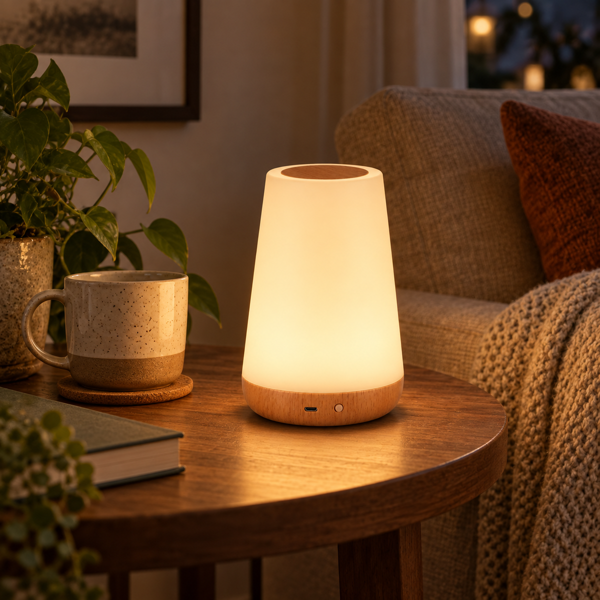 Lampe de chevet tactile 13 couleurs IRIS, vue de détail