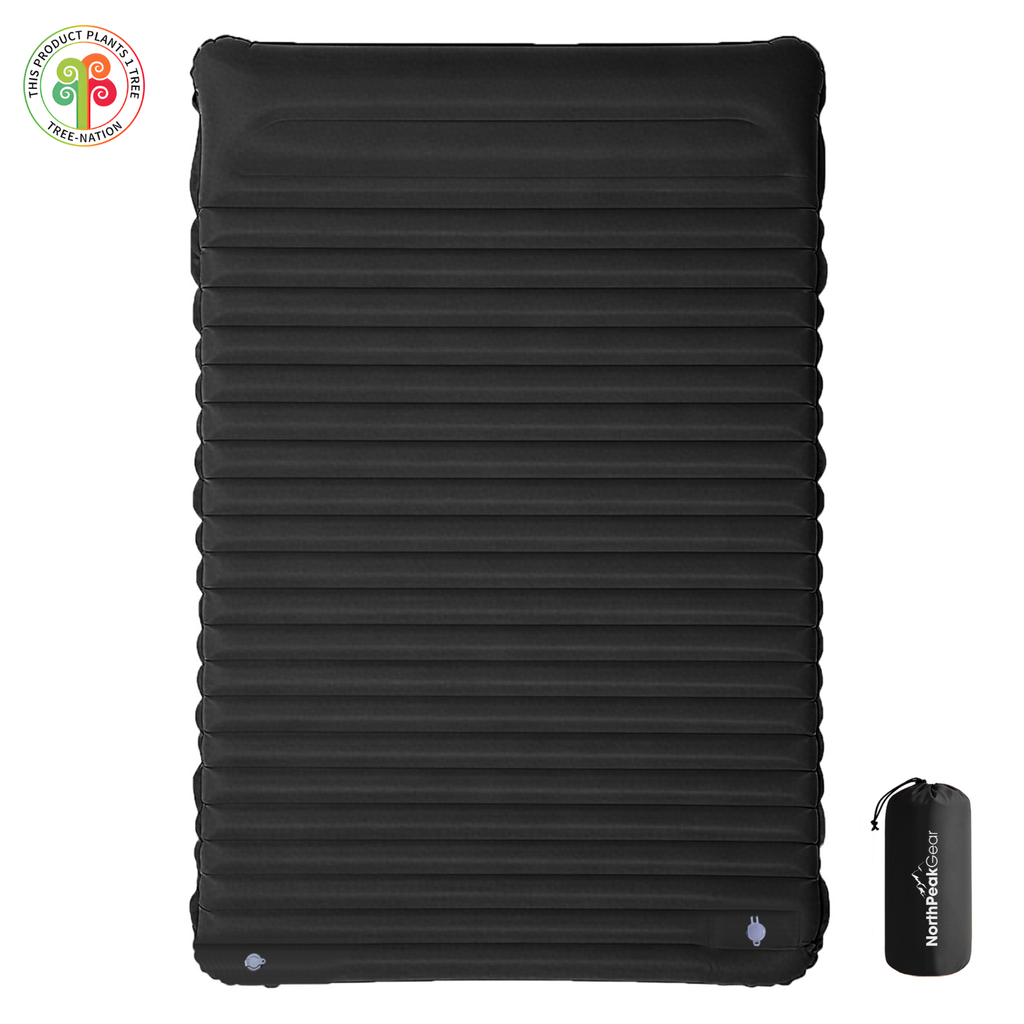 Matelas de camping double Pro noir