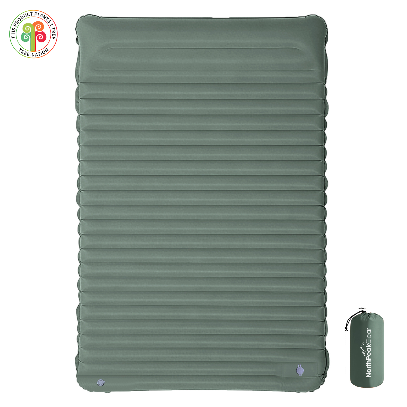 Matelas de camping double Pro vert