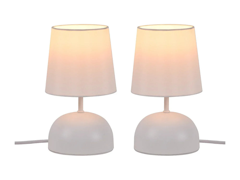 Duo de lampes de chevet blanches OPALE, vue produit sur fond neutre