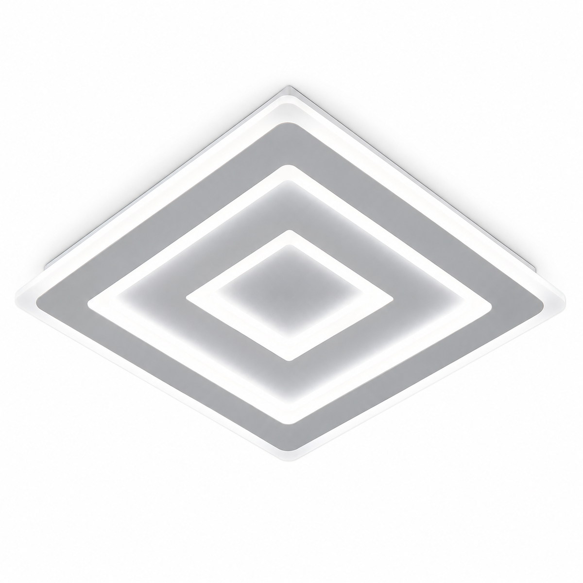 Plafonnier LED Carré Blanc 42 W Cuisine — NEIGE — packshot sur fond blanc
