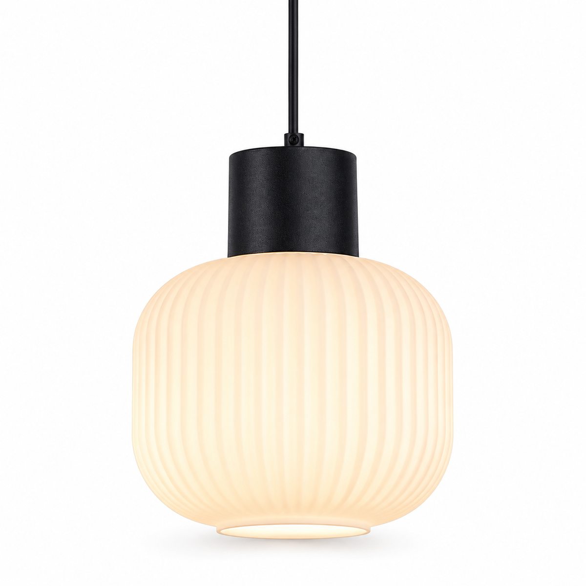 Suspension Verre Opalin Ø20 cm E27 — OPALINE — packshot sur fond blanc